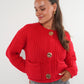 Strickjacke Elena - Rot