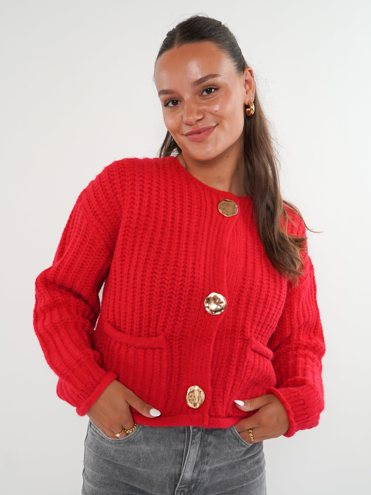 Strickjacke Elena - Rot