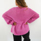 Strickpullover Felina V-Ausschnitt - Pink