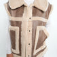 Scandi Leather Bonded Vest - Beige