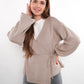 Cardigan in Wickeloptik - Beige