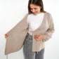 Cardigan in Wickeloptik - Beige