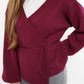 Cardigan in Wickeloptik - Dark Berry