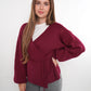 Cardigan in Wickeloptik - Dark Berry