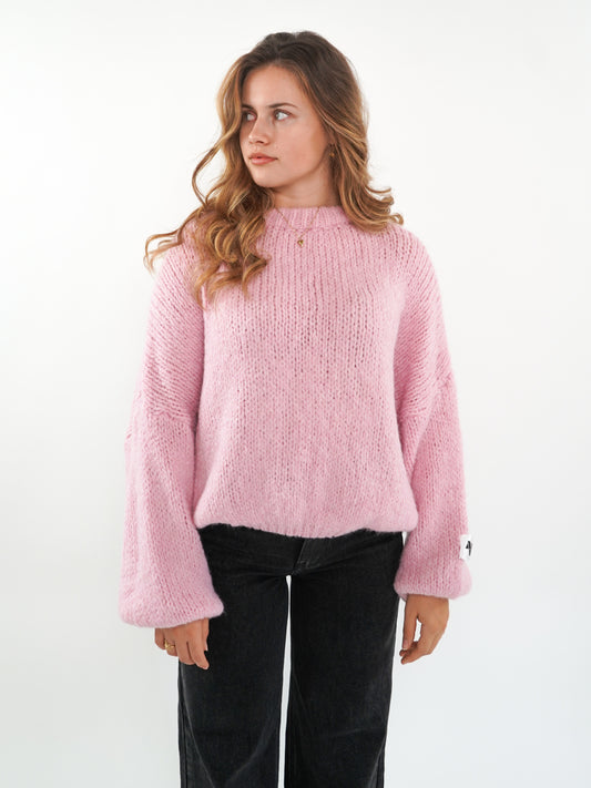 Knit Sweater Big ANNISVIEW - Rosa