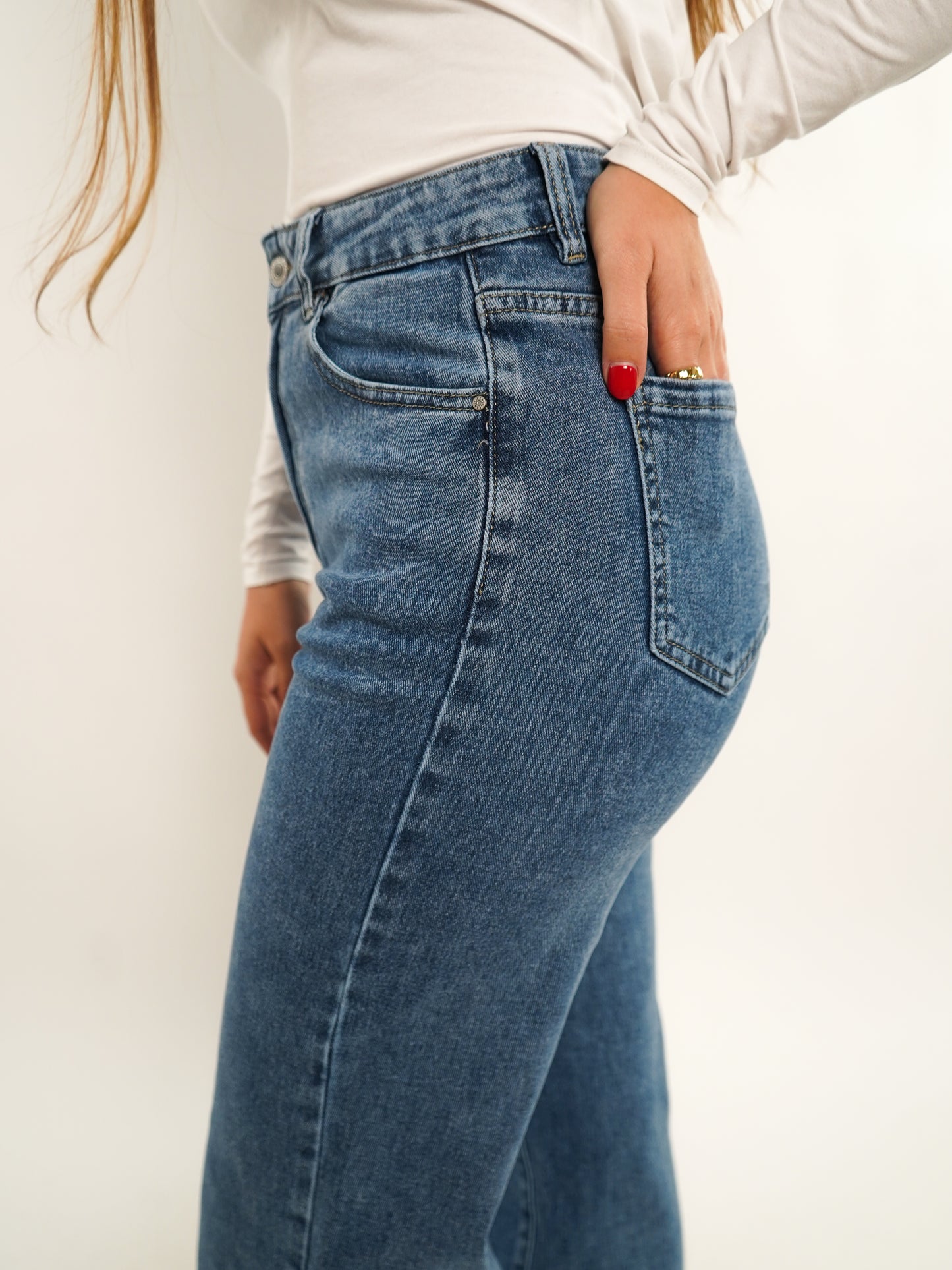 Wide Leg Jeans Emira - Denim Blue