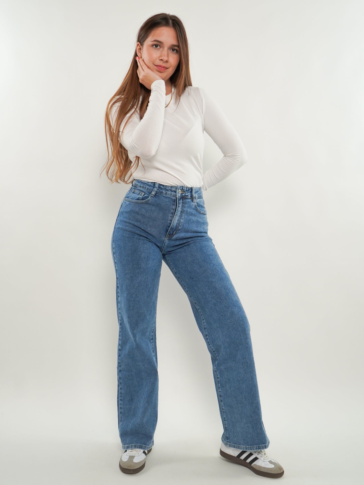 Wide Leg Jeans Emira - Denim Blue