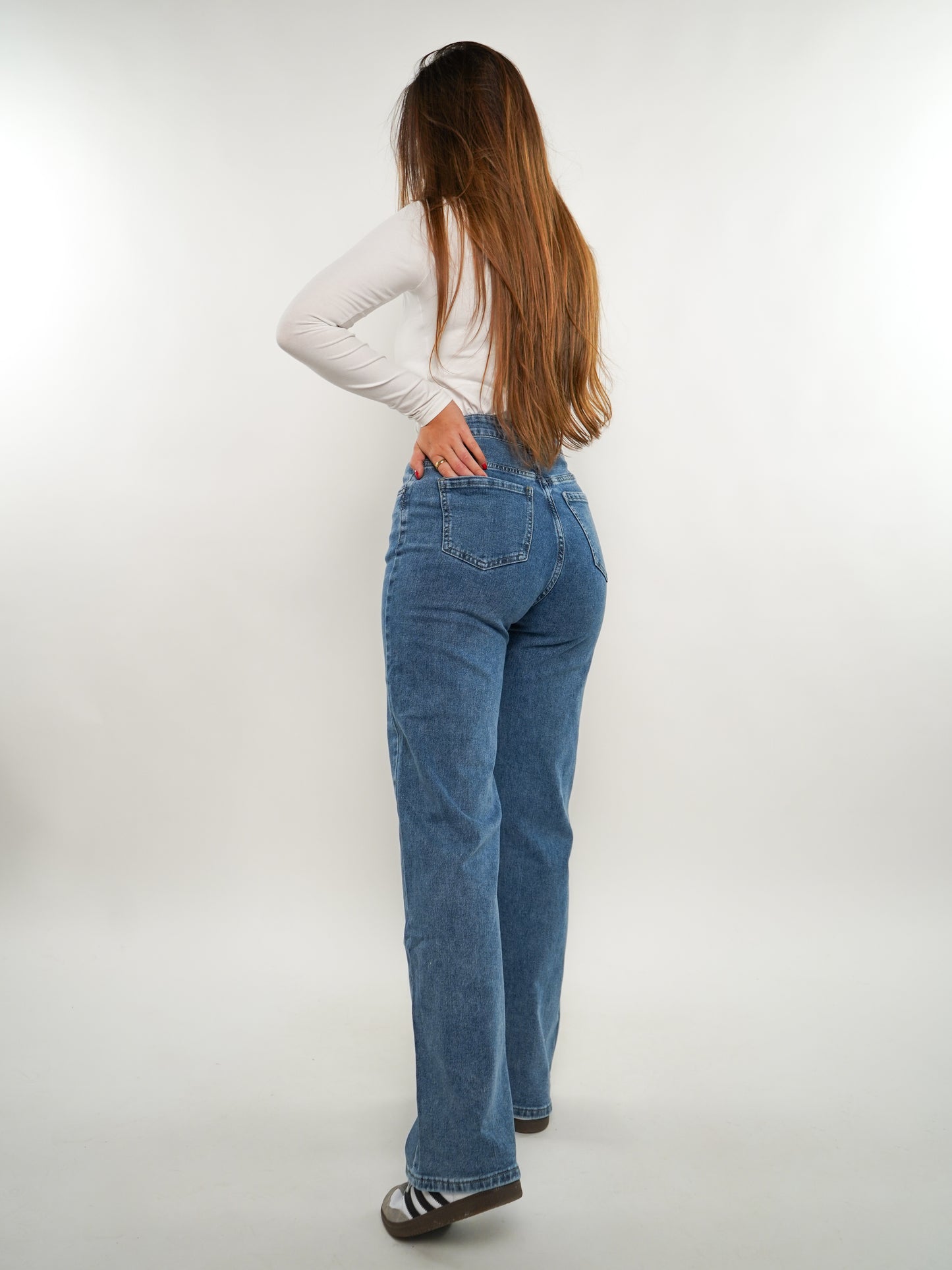 Wide Leg Jeans Emira - Denim Blue