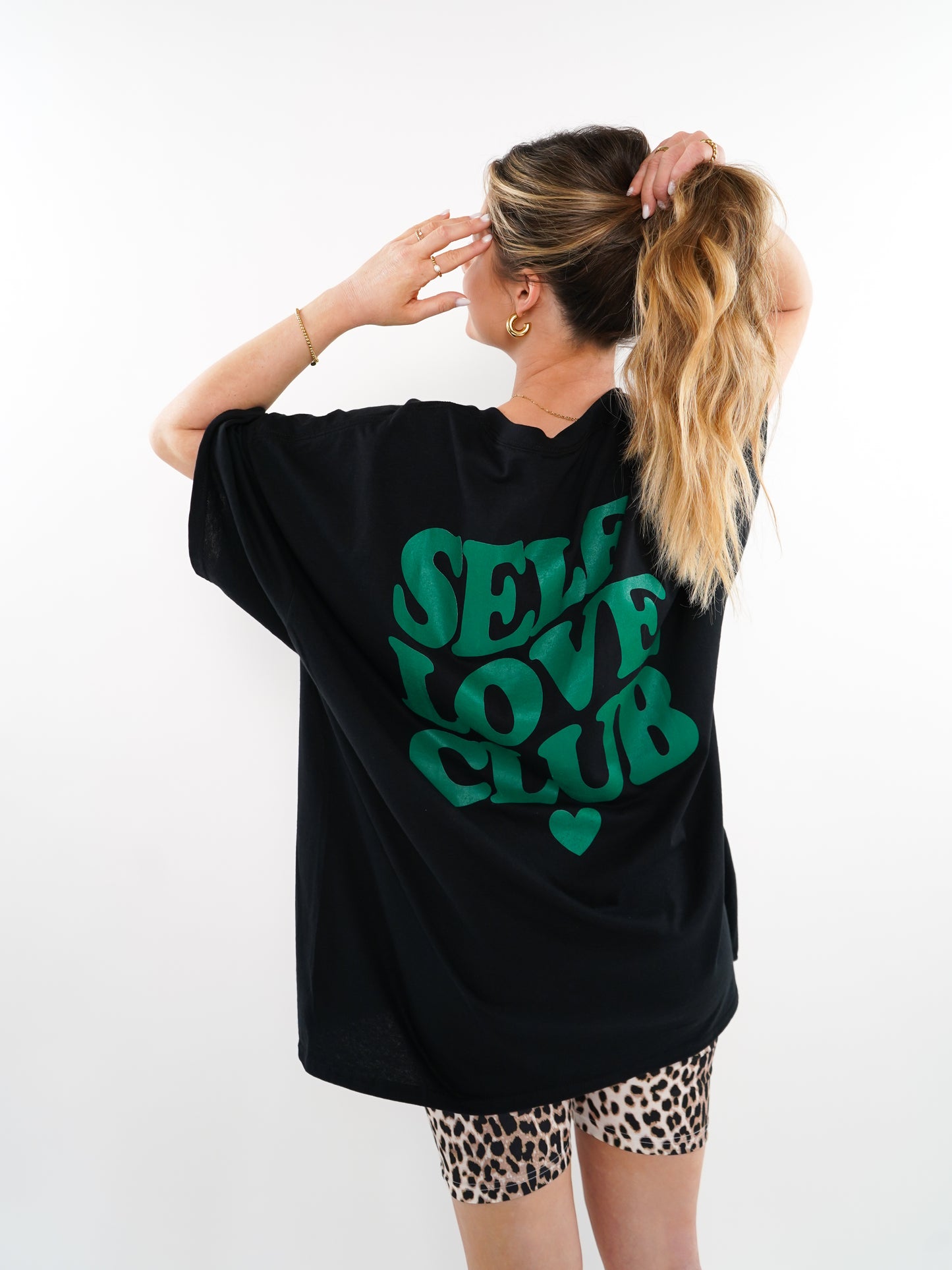 Self Love Club Oversize T-Shirt - Schwarz