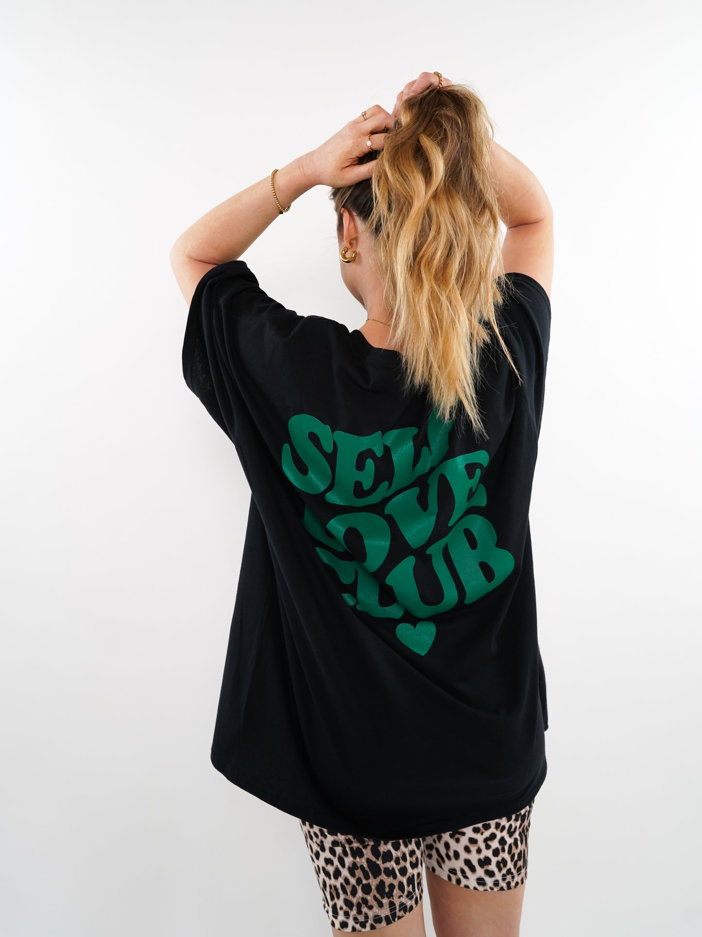 Self Love Club Oversize T-Shirt - Schwarz