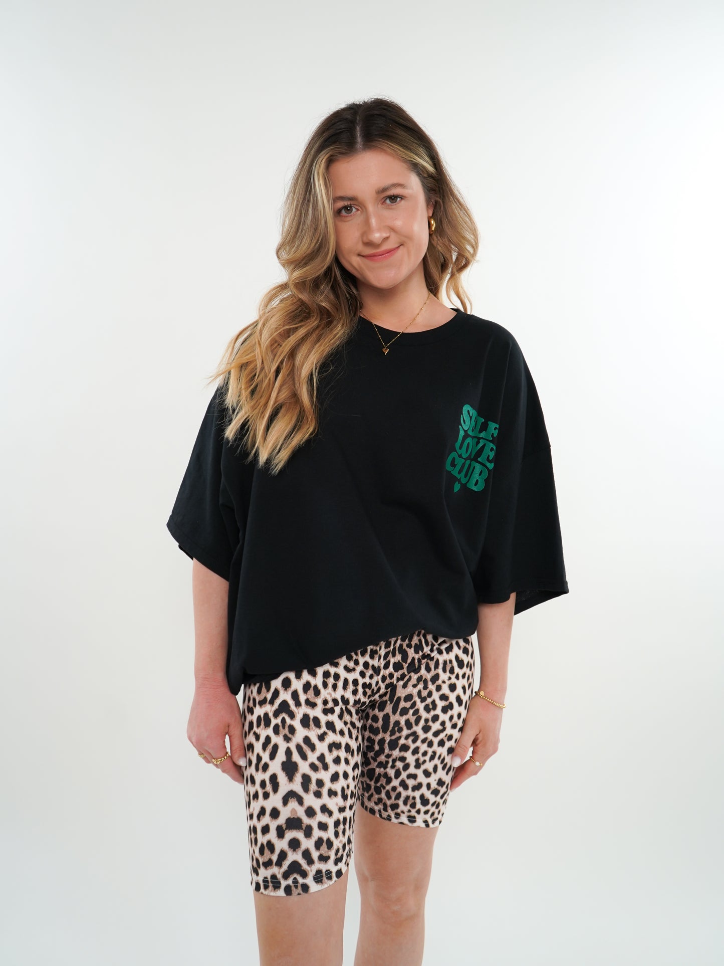 Self Love Club Oversize T-Shirt - Schwarz