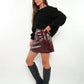 After Party Leather Skort - Bordeaux