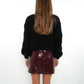 After Party Leather Skort - Bordeaux