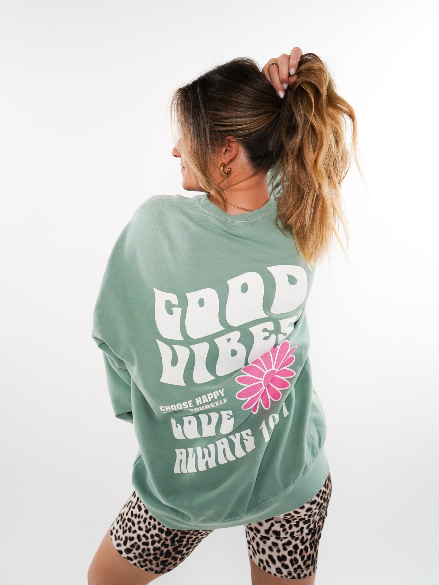 GOOD VIBES Sweater - Grün