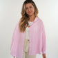 Musselinbluse Stripes kurz - Rosa