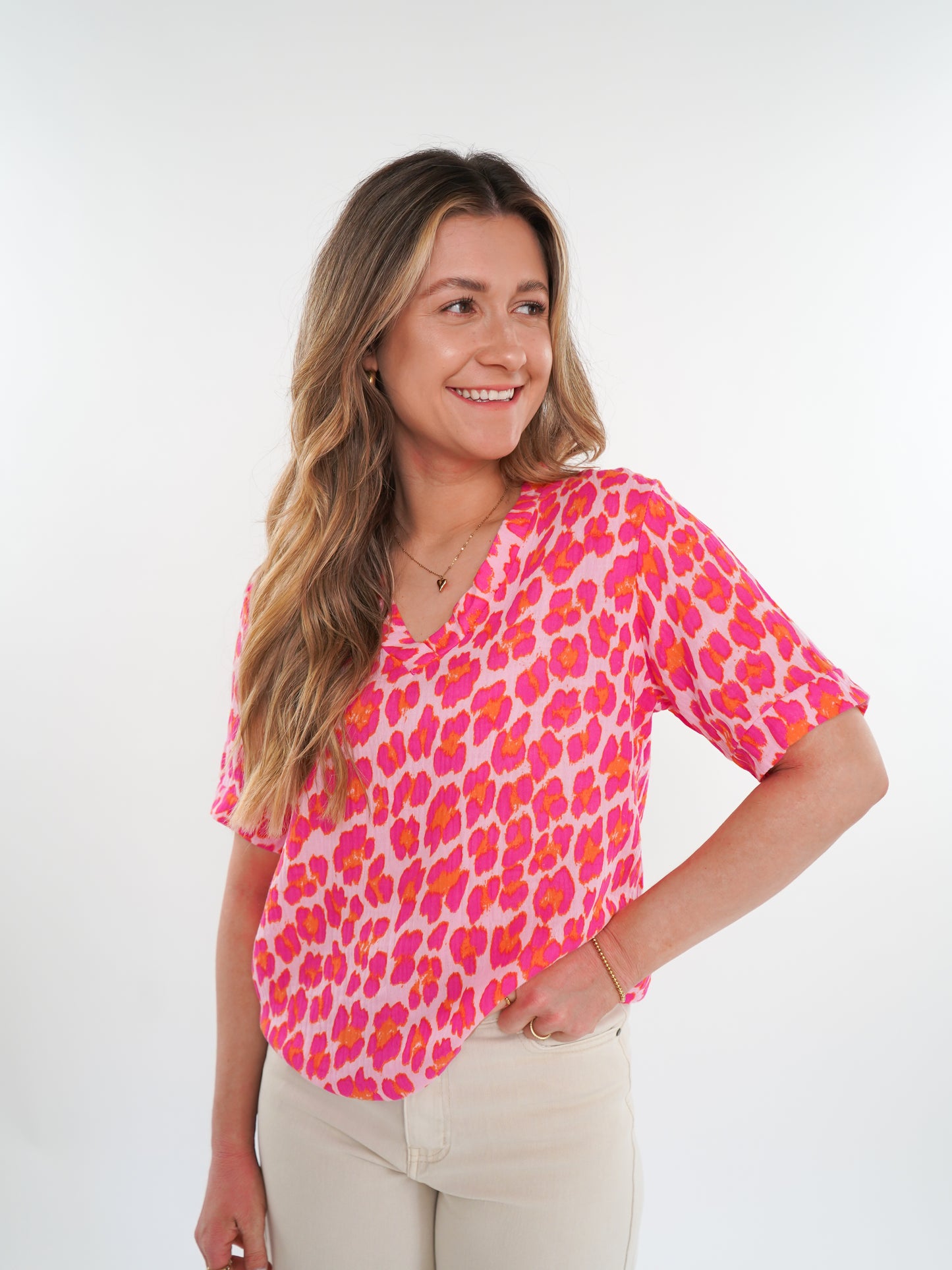 Musselin Shirt Leo - Pink