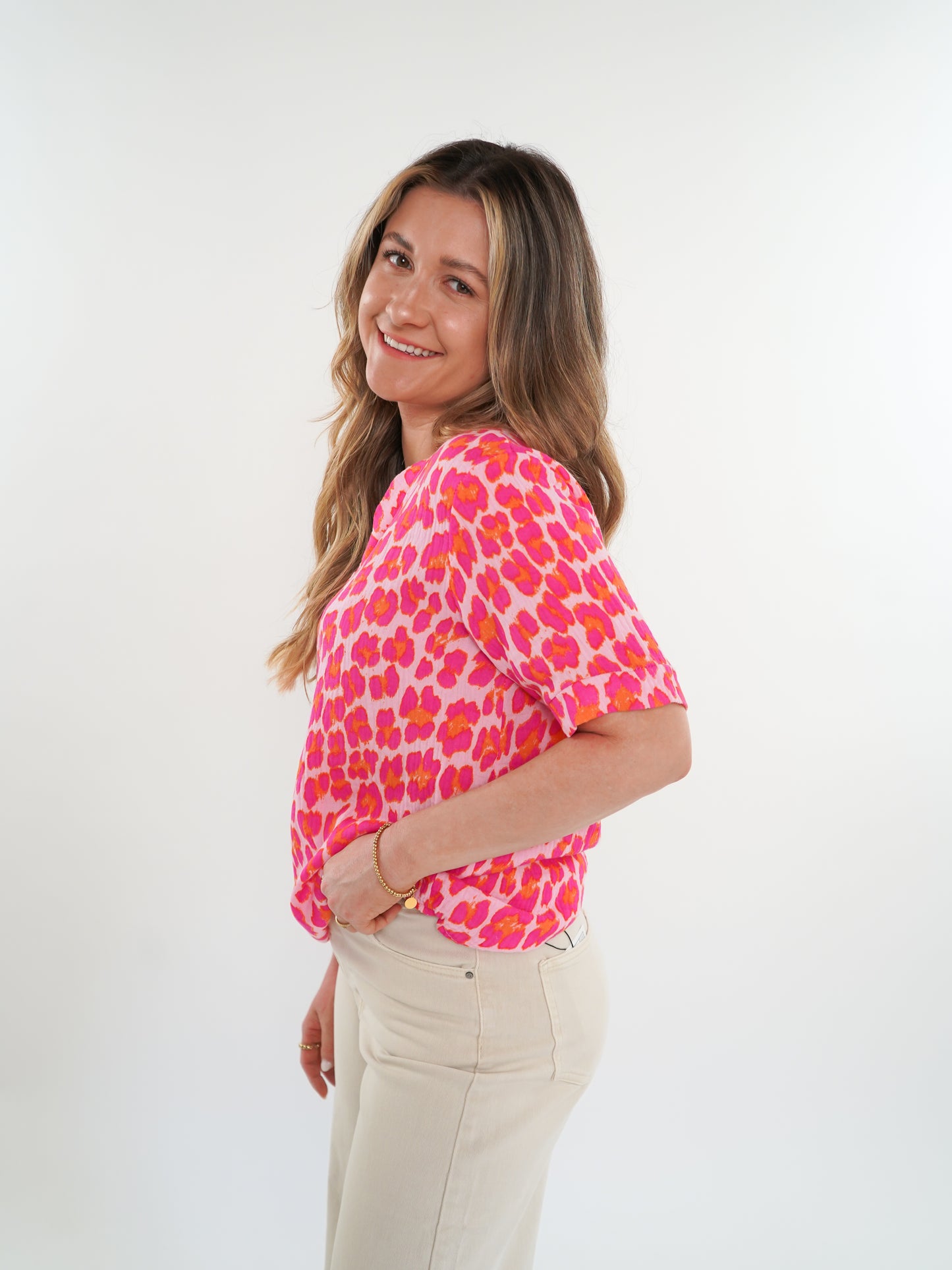 Musselin Shirt Leo - Pink