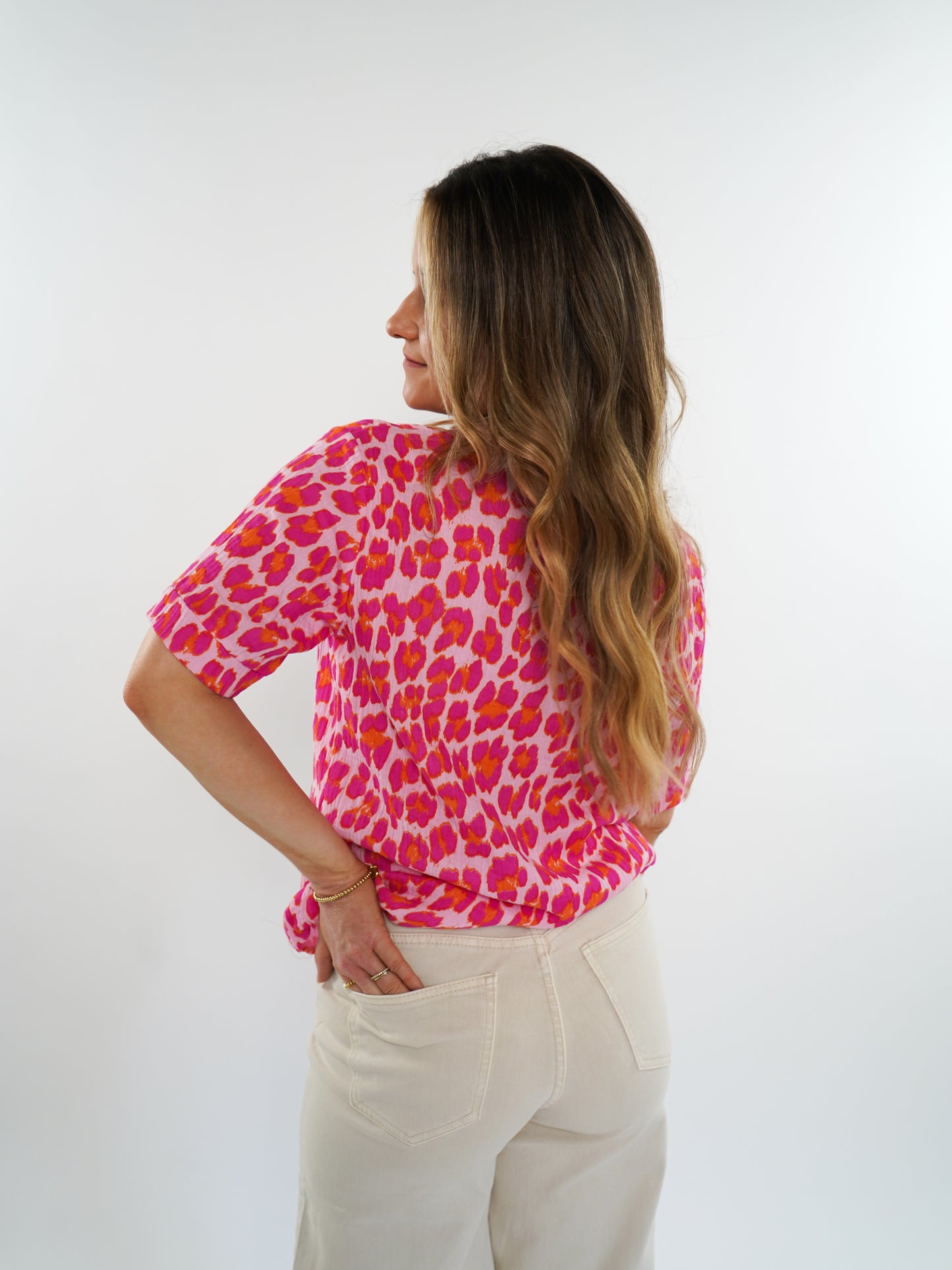 Musselin Shirt Leo - Pink