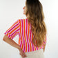 Musselin Shirt Stripes - Pink / Orange