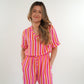 Musselin Shirt Stripes - Pink / Orange