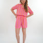 Musselin Shirt Stripes - Pink / Orange