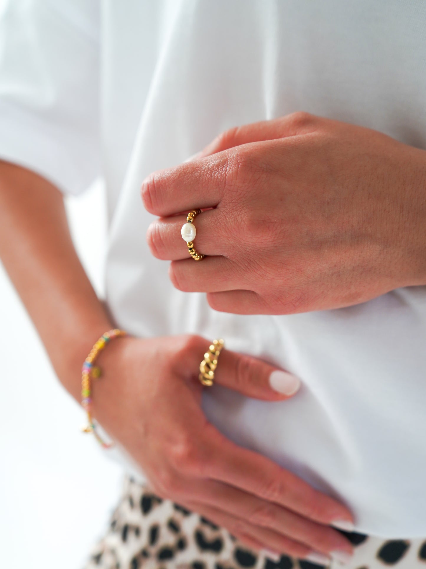 Natural Pearl Ring - Gold 14k