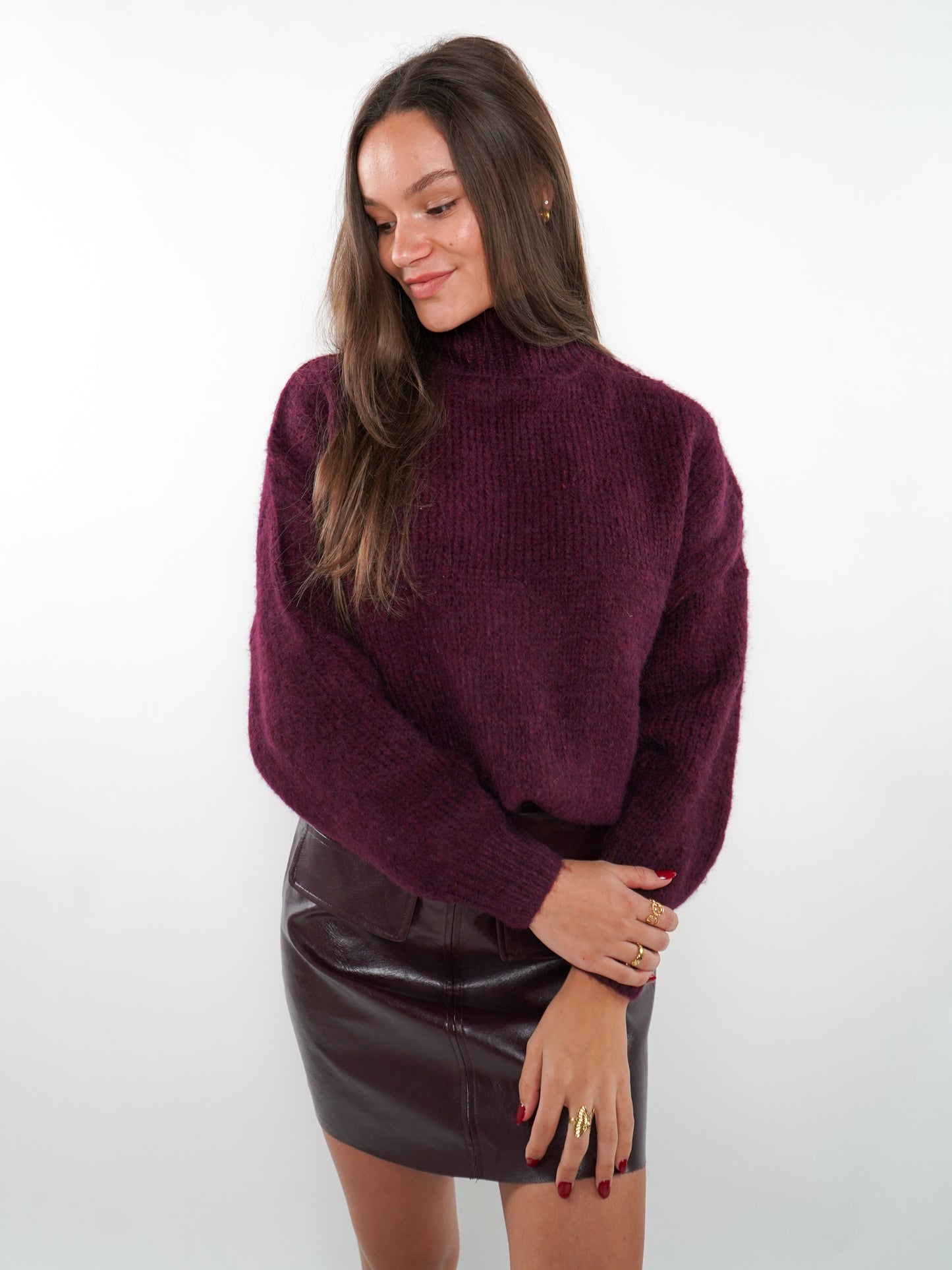 Forever Young Strickpullover  - Bordeaux