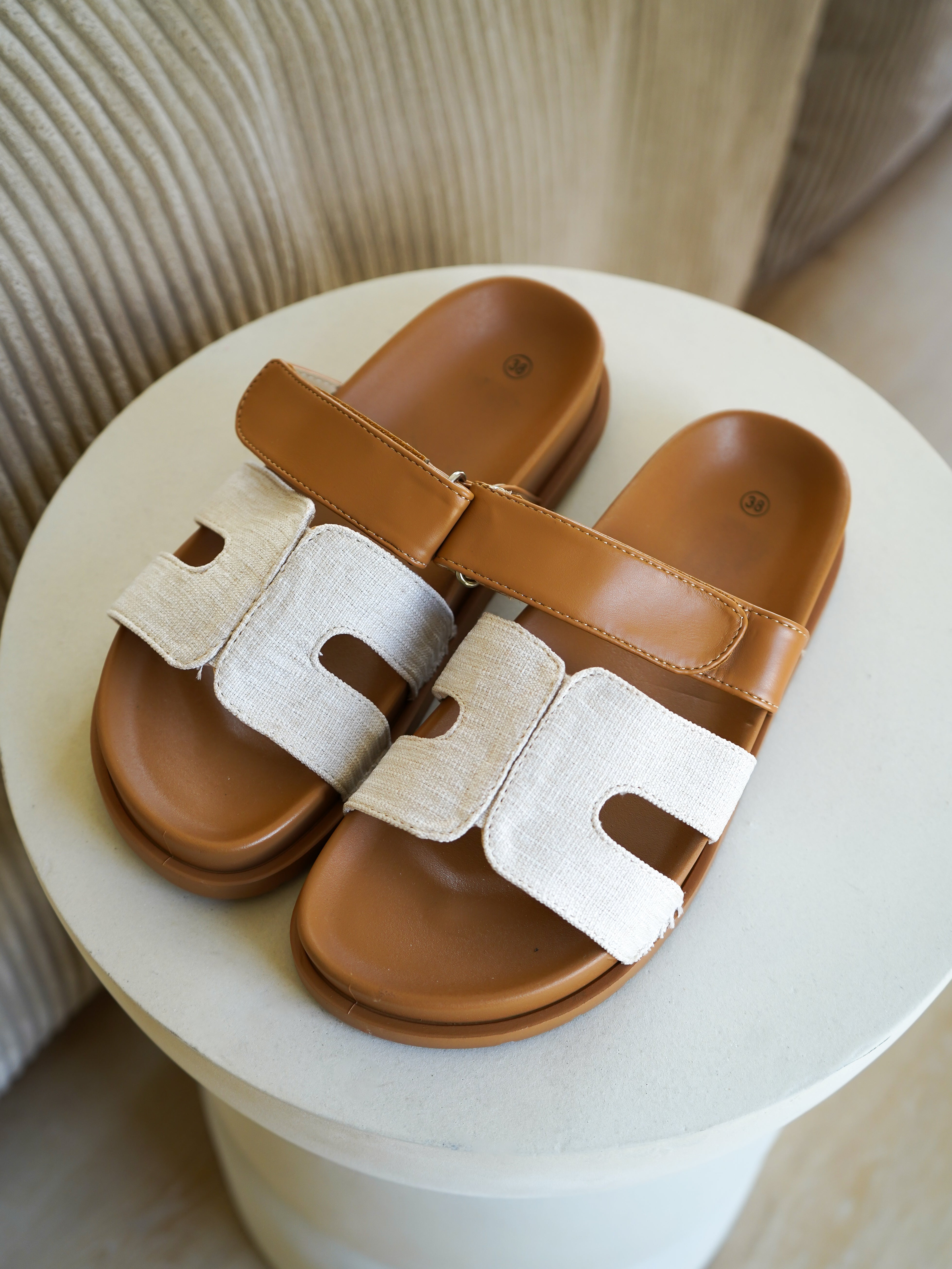 Sommer Sandalen Taupe mit Beige Annisview