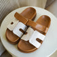 ZWEITELIEBE 397 Sommer Sandalen - Taupe mit Beige - vom Umtausch ausgeschlossen -