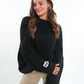 Knit Sweater Big ANNISVIEW - Schwarz