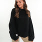 Knit Sweater Big ANNISVIEW - Schwarz