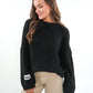 Knit Sweater Big ANNISVIEW - Schwarz