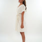 Musselin Kurzarm Wickelkleid Mathilda Creme