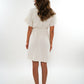 Musselin Kurzarm Wickelkleid Mathilda Creme