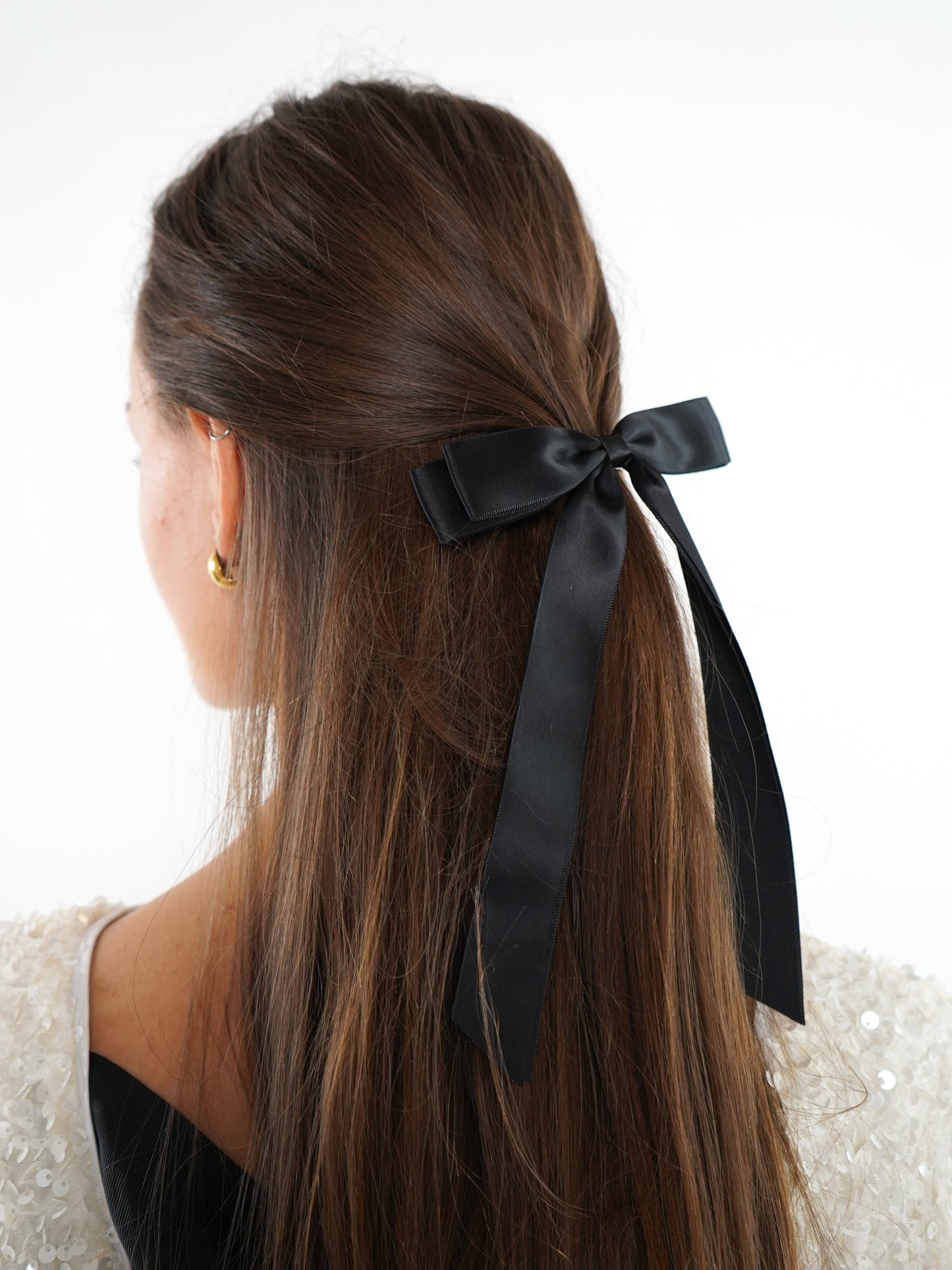 Hair Ribbon Bow - Schwarz