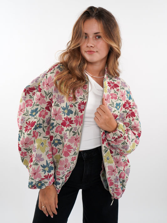 Bomberjacke Sunsetter - Red Floral