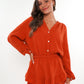 Musselin Playsuit - Rostbraun