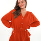 Musselin Playsuit - Rostbraun