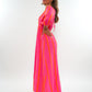 ZWEITELIEBE 514 Musselin Midikleid Milos Wide Stripes - Pink/Orange - vom Umtausch ausgeschlossen-