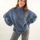 Strickpullover Felina - Taubenblau