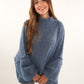 Strickpullover Felina - Taubenblau