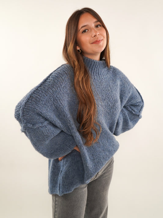 Strickpullover Felina - Taubenblau