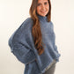 Strickpullover Felina - Taubenblau