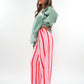 Musselinhose Medium Wide Stripes - Rosa/Rot