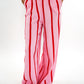 Musselinhose Medium Wide Stripes - Rosa/Rot