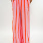 Musselinhose Medium Wide Stripes - Rosa/Orange