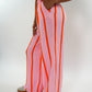 Musselinhose Medium Wide Stripes - Rosa/Orange