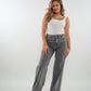 Wide Leg Jeans Madison - Grau mit Morgentau