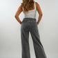 Wide Leg Jeans Madison - Grau mit Morgentau