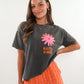 HAPPY VIBES T-Shirt - Washed Schwarz